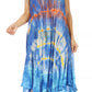 Sakkas Nora Sleeveless Embroidered Short Tie Dye Caftan Dress / Cover Up