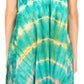 Sakkas Nora Sleeveless Embroidered Short Tie Dye Caftan Dress / Cover Up