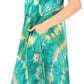 Sakkas Nora Sleeveless Embroidered Short Tie Dye Caftan Dress / Cover Up