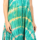 Sakkas Nora Sleeveless Embroidered Short Tie Dye Caftan Dress / Cover Up
