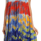 Sakkas Nora Sleeveless Embroidered Short Tie Dye Caftan Dress / Cover Up