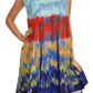 Sakkas Nora Sleeveless Embroidered Short Tie Dye Caftan Dress / Cover Up