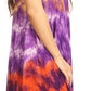 Sakkas Nora Sleeveless Embroidered Short Tie Dye Caftan Dress / Cover Up