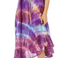 Sakkas Nora Sleeveless Embroidered Short Tie Dye Caftan Dress / Cover Up