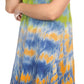Sakkas Nora Sleeveless Embroidered Short Tie Dye Caftan Dress / Cover Up