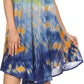 Sakkas Nora Sleeveless Embroidered Short Tie Dye Caftan Dress / Cover Up