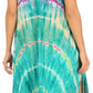 Sakkas Nora Sleeveless Embroidered Short Tie Dye Caftan Dress / Cover Up