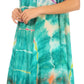 Sakkas Nora Sleeveless Embroidered Short Tie Dye Caftan Dress / Cover Up