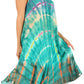 Sakkas Nora Sleeveless Embroidered Short Tie Dye Caftan Dress / Cover Up