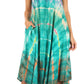 Sakkas Nora Sleeveless Embroidered Short Tie Dye Caftan Dress / Cover Up