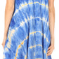 Sakkas Nora Sleeveless Embroidered Short Tie Dye Caftan Dress / Cover Up