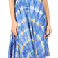 Sakkas Nora Sleeveless Embroidered Short Tie Dye Caftan Dress / Cover Up