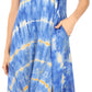 Sakkas Nora Sleeveless Embroidered Short Tie Dye Caftan Dress / Cover Up