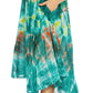 Sakkas Nora Sleeveless Embroidered Short Tie Dye Caftan Dress / Cover Up