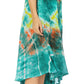 Sakkas Nora Sleeveless Embroidered Short Tie Dye Caftan Dress / Cover Up