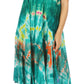Sakkas Nora Sleeveless Embroidered Short Tie Dye Caftan Dress / Cover Up