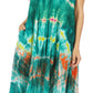 Sakkas Nora Sleeveless Embroidered Short Tie Dye Caftan Dress / Cover Up