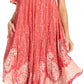 Sakkas  Bree Long Embroidered Cap Sleeve Marbled Dress