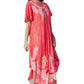 Sakkas  Bree Long Embroidered Cap Sleeve Marbled Dress