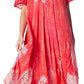 Sakkas  Bree Long Embroidered Cap Sleeve Marbled Dress