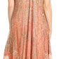 Sakkas  Bree Long Embroidered Cap Sleeve Marbled Dress