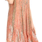 Sakkas  Bree Long Embroidered Cap Sleeve Marbled Dress