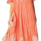 Sakkas  Bree Long Embroidered Cap Sleeve Marbled Dress