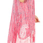 Sakkas  Bree Long Embroidered Cap Sleeve Marbled Dress