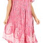 Sakkas  Bree Long Embroidered Cap Sleeve Marbled Dress