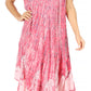 Sakkas  Bree Long Embroidered Cap Sleeve Marbled Dress