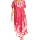 Sakkas  Bree Long Embroidered Cap Sleeve Marbled Dress