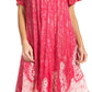 Sakkas  Bree Long Embroidered Cap Sleeve Marbled Dress