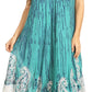 Sakkas  Bree Long Embroidered Cap Sleeve Marbled Dress