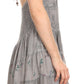 Sakkas Laye Short Adjustable Halter Top Embroidered Floral Batik Circle Dress