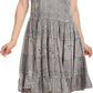 Sakkas Laye Short Adjustable Halter Top Embroidered Floral Batik Circle Dress