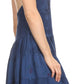 Sakkas Laye Short Adjustable Halter Top Embroidered Floral Batik Circle Dress