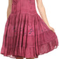 Sakkas Laye Short Adjustable Halter Top Embroidered Floral Batik Circle Dress