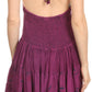 Sakkas Laye Short Adjustable Halter Top Embroidered Floral Batik Circle Dress