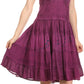 Sakkas Laye Short Adjustable Halter Top Embroidered Floral Batik Circle Dress