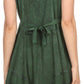 Sakkas Jaydence Short Floral Embroidered Deep Neck Tank Top Sleeveless Batik Dress
