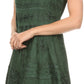 Sakkas Jaydence Short Floral Embroidered Deep Neck Tank Top Sleeveless Batik Dress