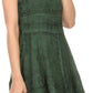 Sakkas Jaydence Short Floral Embroidered Deep Neck Tank Top Sleeveless Batik Dress