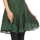 Sakkas Jaydence Short Floral Embroidered Deep Neck Tank Top Sleeveless Batik Dress