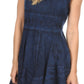Sakkas Jaydence Short Floral Embroidered Deep Neck Tank Top Sleeveless Batik Dress