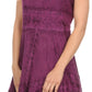 Sakkas Jaydence Short Floral Embroidered Deep Neck Tank Top Sleeveless Batik Dress