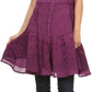 Sakkas Jaydence Short Floral Embroidered Deep Neck Tank Top Sleeveless Batik Dress