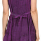 Sakkas Jaydence Short Floral Embroidered Deep Neck Tank Top Sleeveless Batik Dress
