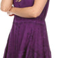 Sakkas Jaydence Short Floral Embroidered Deep Neck Tank Top Sleeveless Batik Dress