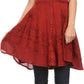 Sakkas Jaydence Short Floral Embroidered Deep Neck Tank Top Sleeveless Batik Dress