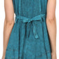 Sakkas Jaydence Short Floral Embroidered Deep Neck Tank Top Sleeveless Batik Dress